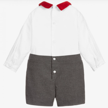 Load image into Gallery viewer, Patachou Baby Boys Grey & White Shortie