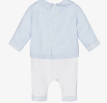 Load image into Gallery viewer, PATACHOU Boys Blue Cotton & Linen Romper