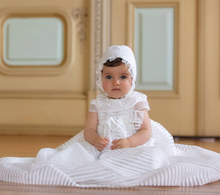 Load image into Gallery viewer, PATACHOU White Striped Organza Ceremony Gown Set