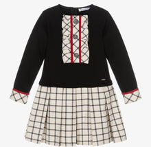 Load image into Gallery viewer, PATACHOU Girls Black & Ivory Dress