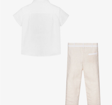 Load image into Gallery viewer, PATACHOU Boys Beige Linen Trouser Set