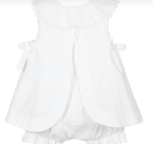 Load image into Gallery viewer, Patachou Baby Girl White Cotton Shortie