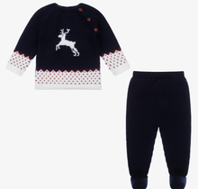 Load image into Gallery viewer, PAZ RODRIGUEZ Blue Wool 2 Piece Set