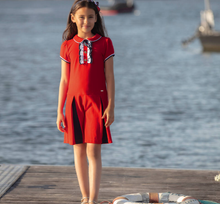 Load image into Gallery viewer, PATACHOU Girls Red Cotton Piqué Dress
