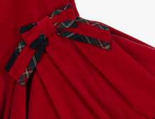 Load image into Gallery viewer, PATACHOU Girls Red Velvet Dress