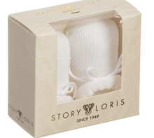 Load image into Gallery viewer, STORY LORIS white cotton baby booties