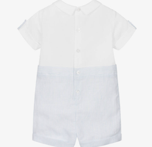 Load image into Gallery viewer, PATACHOU Baby Boys Blue & White Stripe Linen Shortie