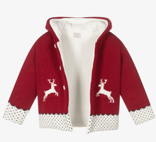 Load image into Gallery viewer, PAZ RODRIGUEZ Red Knitted Hooded Jacket