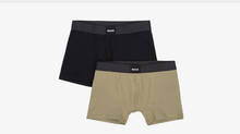 Load image into Gallery viewer, BOSS Boys Beige &amp; Black Cotton Boxer Shorts (2 Pack)
