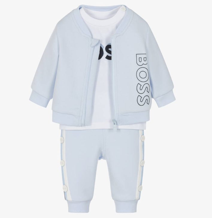 HUGO BOSS Baby Boys Light Blue Tracksuit Set