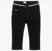 Load image into Gallery viewer, BOSS Boys Black Denim Jeans with Elasticated Waist
