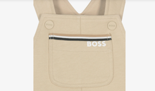Load image into Gallery viewer, BOSS Baby Boys Beige Cotton Dungaree Shorts
