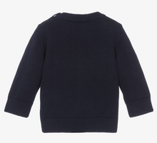 Load image into Gallery viewer, HUGO BOSS Boys Navy Blue Cotton Sweater
