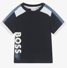 Load image into Gallery viewer, HUGO BOSS Baby Boys Navy Blue Cotton T-Shirt
