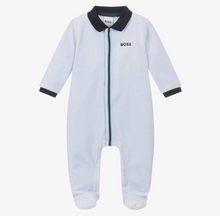 Load image into Gallery viewer, HUGO BOSS Boys Velour Babygrow
