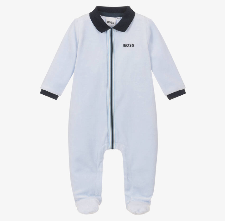 HUGO BOSS Boys Velour Babygrow