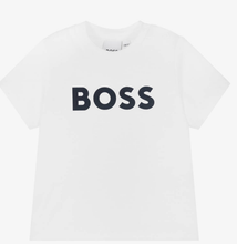Load image into Gallery viewer, HUGO BOSS Baby Boys White Logo Front Cotton T-Shirt
