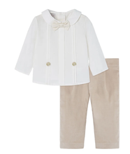 Load image into Gallery viewer, PAZ RODRIGUEZ bow-embellished pleated trouser set
