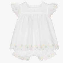 Load image into Gallery viewer, PATACHOU Baby Girls White Embroidered Cotton Shorts Set
