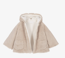 Load image into Gallery viewer, PATACHOU Baby Girls Beige Faux Fur Coat
