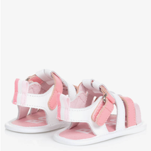 Load image into Gallery viewer, HUGO BOSS Baby Girls Pink &amp; White Leather Pre-Walkers
