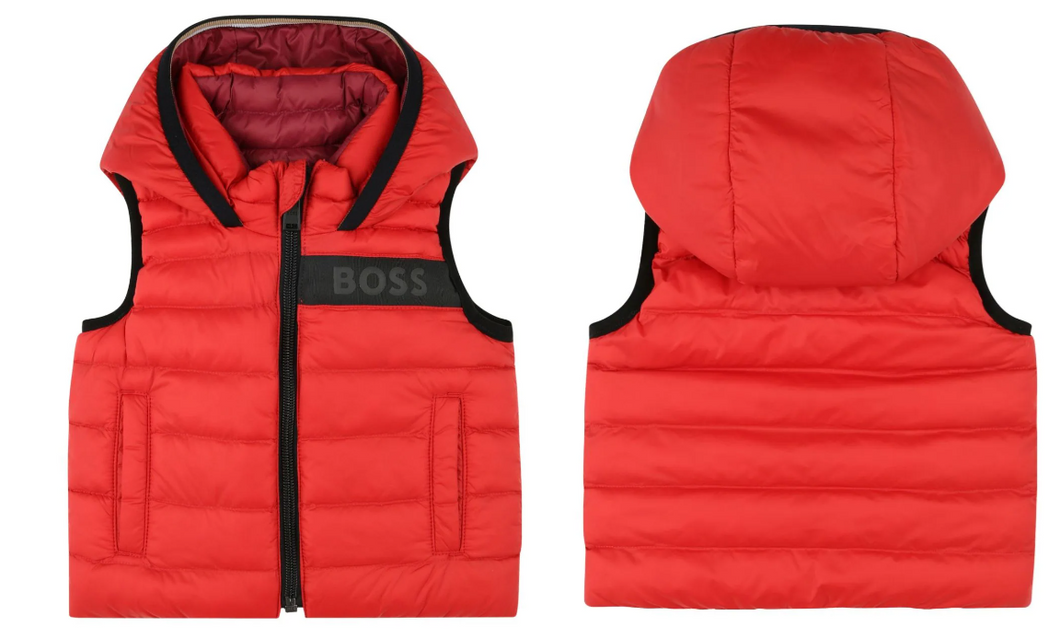 HUGO BOSS BABY reversible padded gilet