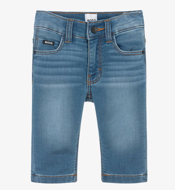 HUGO BOSS Boys Blue Denim Regular Fit Jeans