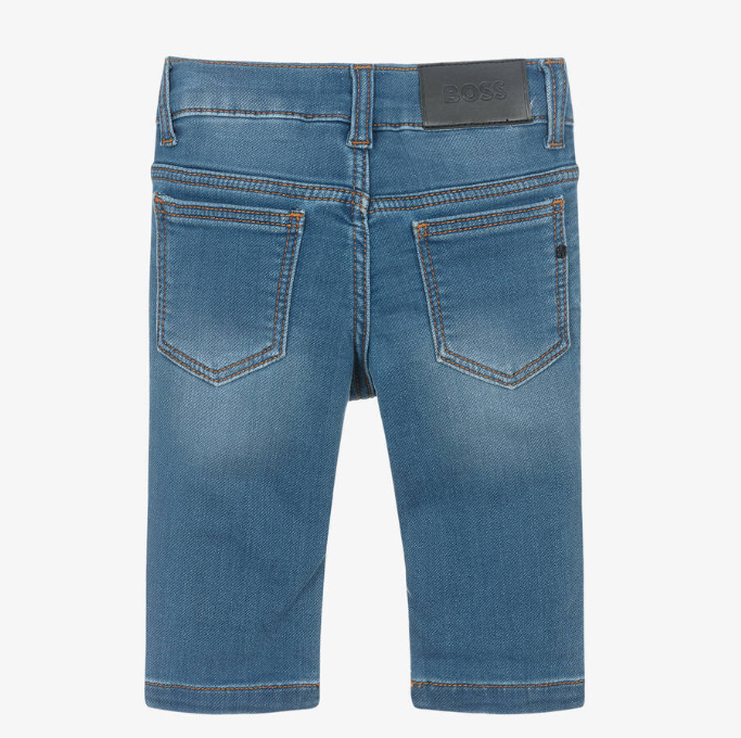 HUGO BOSS Boys Blue Denim Regular Fit Jeans