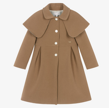 Load image into Gallery viewer, PATACHOU Girls Beige Shawl Collar Coat
