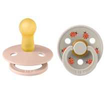 Load image into Gallery viewer, BIBS Pacifier Studio Colour 2 PACK Ladybug Latex size 1 Blush Mix
