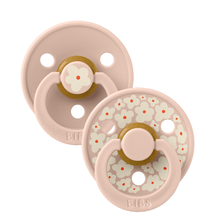 Load image into Gallery viewer, BIBS Pacifier Studio Colour 2 Pack Jasmine Latex Size 2 Blush Mix
