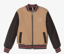 Load image into Gallery viewer, HUGO BOSS Boys Beige Double B Bomber Jacket
