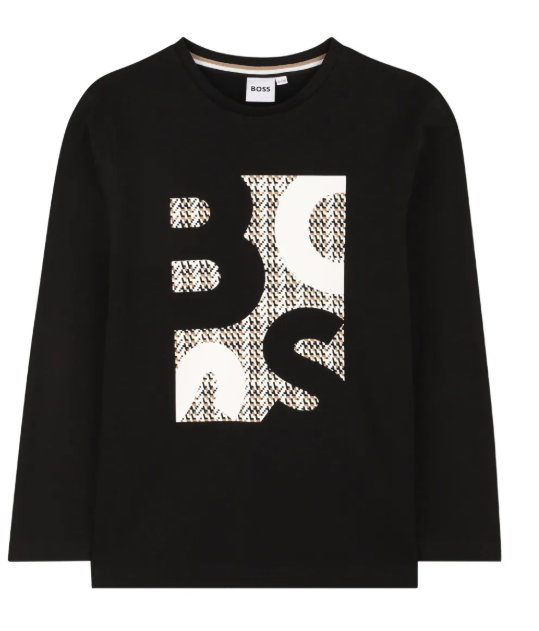 BOSS graphic-print long-sleeve T-shirt
