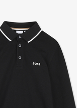 Load image into Gallery viewer, BOSS logo-print long-sleeved polo shirt
