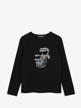 Load image into Gallery viewer, KARL LAGERFELD hinestone-embellished long-sleeve T-shirt
