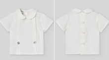 Load image into Gallery viewer, PAZ RODRIGUEZ Boys Ivory Embroidered Cotton Buster Suit
