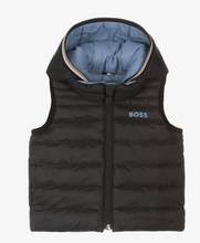 Load image into Gallery viewer, HUGO BOSS Baby Boys Blue &amp; Black Reversible Gilet
