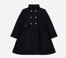 Load image into Gallery viewer, PATACHOU Elegant navy blue coat for girls
