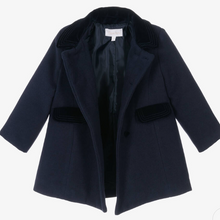 Load image into Gallery viewer, PATACHOU Boys Navy Blue Felted Coat
