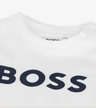 Load image into Gallery viewer, HUGO BOSS Baby Boys White Logo Front Cotton T-Shirt
