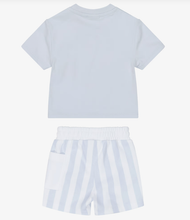Load image into Gallery viewer, BOSS Baby Boys Blue &amp; White Cotton Jersey Shorts Set
