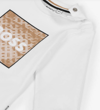 Load image into Gallery viewer, HUGO BOSS Boys White Cotton Monogram Box Logo Top
