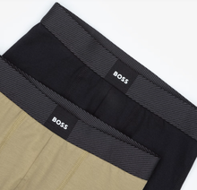 Load image into Gallery viewer, BOSS Boys Beige &amp; Black Cotton Boxer Shorts (2 Pack)
