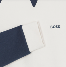 Load image into Gallery viewer, BOSS Boys Ivory Crew Neck Sweatshirt with Raglan Sleeves
