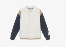 Load image into Gallery viewer, BOSS Boys Ivory Varsity Jacket with Crest Embroidery

