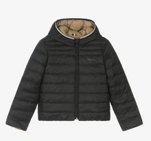 Load image into Gallery viewer, HUGO BOSS Beige &amp; Black Reversible Puffer Jacket
