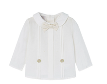 Load image into Gallery viewer, PAZ RODRIGUEZ bow-embellished pleated trouser set
