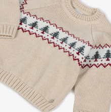 Load image into Gallery viewer, PAZ RODRIGUEZ Boys Beige Knitted Tree Sweater
