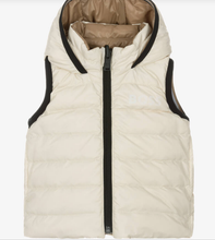 Load image into Gallery viewer, HUGO BOSS Baby Boys Beige Down Padded Reversible Gilet
