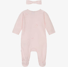 Load image into Gallery viewer, HUGO BOSS Girls Pink Ginkgo Leaf Babysuit Set
